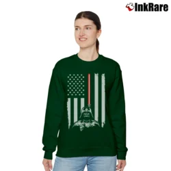 Women’s Star Wars Darth Vader American Flag Father's Day Relaxed Sweatshirt in forest green | Soft, Laid-Back Vibe