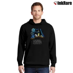 Men’s Star Wars Darth Vader Cats Mashup Pullover Hoodie in black | Cozy, Durable, Modern Fit