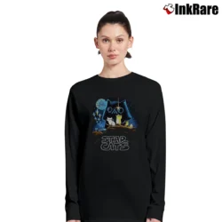 Women’s Star Wars Darth Vader Cats Mashup Long-Sleeve Top in black | Sleek, Versatile, All-Season