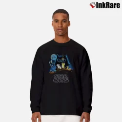 Men’s Star Wars Darth Vader Cats Mashup Long-Sleeve Shirt in black | Sleek, Lightweight, Year-Round Wear
