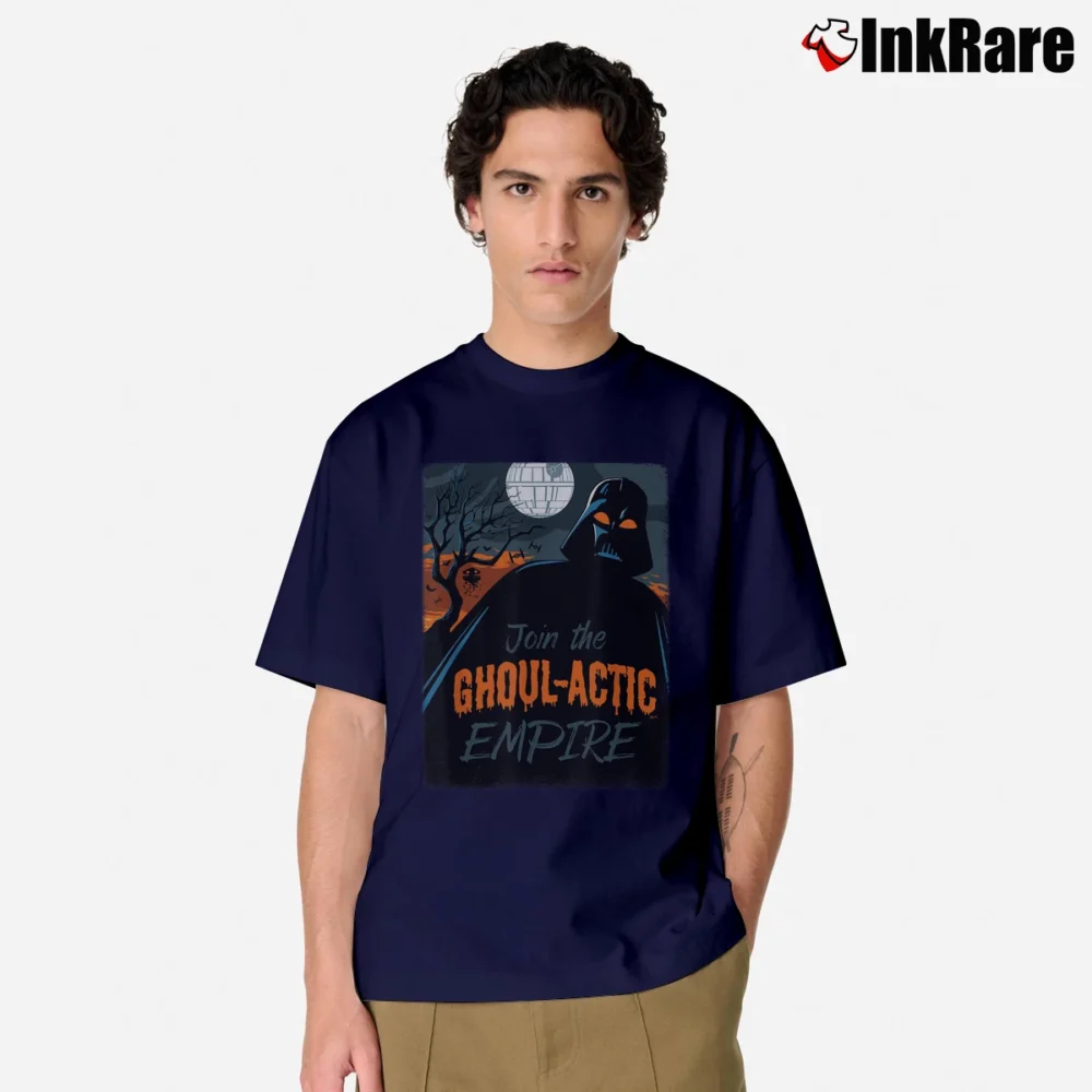 Men’s Star Wars Darth Vader Join The Ghoulactic Empire Halloween Classic T-Shirt in navy | Soft, Breathable Everyday Wear
