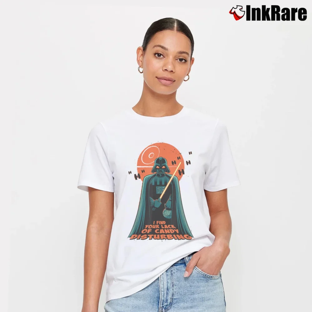 Women’s Star Wars Darth Vader Lack Of Candy Halloween T-Shirt in white | Soft, Flattering Fit