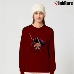 Women’s Star Wars Darth Vader M&M's Funny Graphic Long-Sleeve Top in maroon | Sleek, Versatile, All-Season