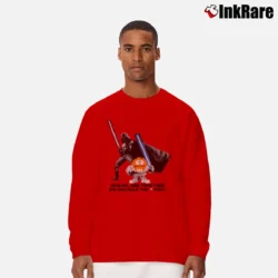 Men’s Star Wars Darth Vader M&M's Funny Graphic Long-Sleeve Shirt in red | Sleek, Lightweight, Year-Round Wear