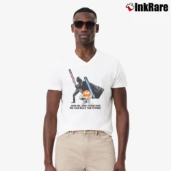 Men’s Star Wars Darth Vader M&M's Funny Graphic V-Neck Tee in white | Sharp, Breathable, Everyday Staple