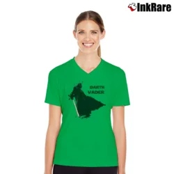 Women’s Star Wars Darth Vader Rogue One Funny V-Neck Tee in irish green | Chic Neckline, Soft Texture