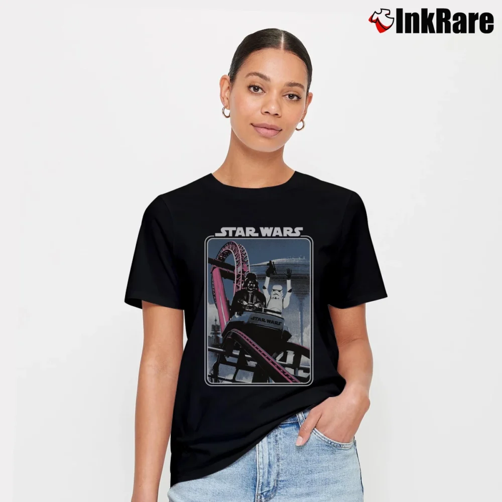 Women’s Star Wars Darth Vader Roller Coaster Funny Signature T-Shirt in black | Soft, Flattering Fit