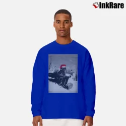 Men’s Star Wars Darth Vader Sledding Christmas Style Long-Sleeve Shirt in royal blue | Sleek, Lightweight, Year-Round Wear