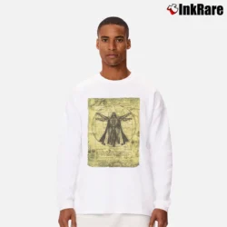 Men’s Star Wars Darth Vader Vitruvian Man Graphic Long-Sleeve Shirt in white | Sleek, Lightweight, Year-Round Wear