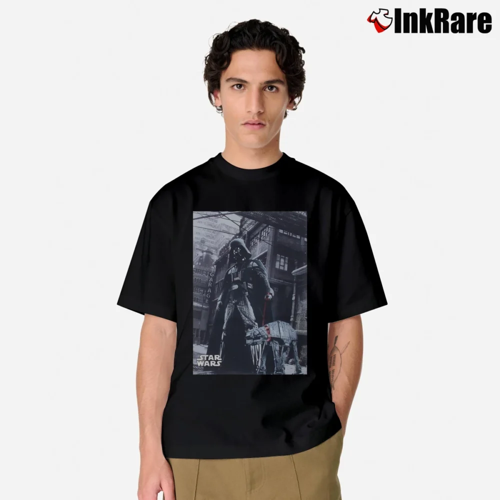 Men’s Star Wars Darth Vader Walking The AT - AT Graphic Classic T-Shirt in black | Soft, Breathable Everyday Wear