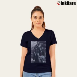 Women’s Star Wars Darth Vader Walking The AT - AT Graphic V-Neck Tee in navy | Chic Neckline, Soft Texture