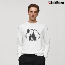 Men’s Star Wars Disney When You Wish Upon A Death Star Long-Sleeve Shirt in white | Sleek, Lightweight, Year-Round Wear