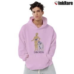 Men’s Star Wars Droid R2 - D2 and C - 3PO Pullover Hoodie in light pink | Cozy, Durable, Modern Fit