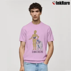 Men’s Star Wars Droid R2 - D2 and C - 3PO Classic T-Shirt in light pink | Soft, Breathable Everyday Wear