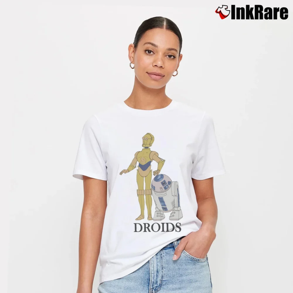 Women’s Star Wars Droid R2 - D2 and C - 3PO Signature T-Shirt in white | Soft, Flattering Fit