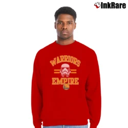 Men’s Star Wars Empire Golden State Warriors Fan Crewneck Sweatshirt in red | Cozy Fabric, Clean Style