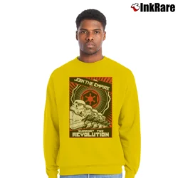 Men’s Star Wars Empire Revolution Graphic Crewneck Sweatshirt in yellow | Cozy Fabric, Clean Style