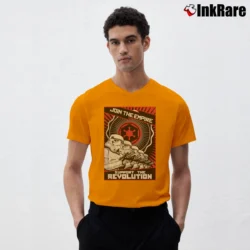 Men’s Star Wars Empire Revolution Graphic V-Neck Tee in orange | Sharp, Breathable, Everyday Staple