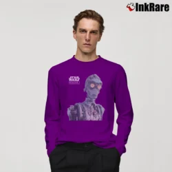 Men’s Star Wars Episode I C - 3PO Pizza Hut Promo Long-Sleeve Shirt in purple | Sleek, Lightweight, Year-Round Wear