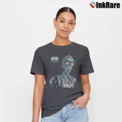 Women’s Star Wars Episode I C - 3PO Pizza Hut Promo Signature T-Shirt in charcoal | Soft, Flattering Fit