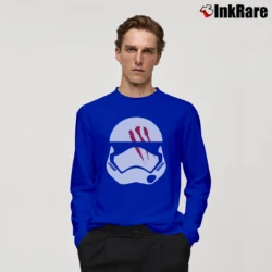 Men’s Star Wars Episode VII Finn Stormtrooper Helmet Long-Sleeve Shirt in royal blue | Sleek, Lightweight, Year-Round Wear