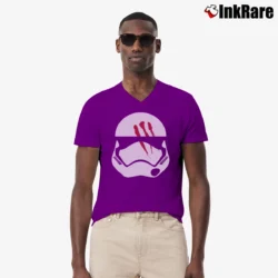 Men’s Star Wars Episode VII Finn Stormtrooper Helmet V-Neck Tee in purple | Sharp, Breathable, Everyday Staple