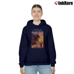 Women’s Star Wars Episode VII Poe Dameron Composition Graphic Cozy Hoodie in navy | Warm, Structured, Stylish