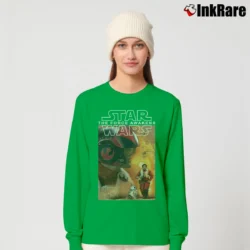 Women’s Star Wars Episode VII Poe Dameron Composition Graphic Long-Sleeve Top in irish green | Sleek, Versatile, All-Season
