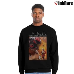 Men’s Star Wars Episode VII Poe Dameron Composition Graphic Crewneck Sweatshirt in black | Cozy Fabric, Clean Style