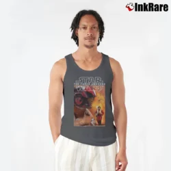 Men’s Star Wars Episode VII Poe Dameron Composition Graphic Tank Top in charcoal | Breathable, Active-Friendly Design