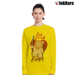 Women’s Star Wars Ewok Love Will Endor Valentine's Day Long-Sleeve Top in yellow | Sleek, Versatile, All-Season