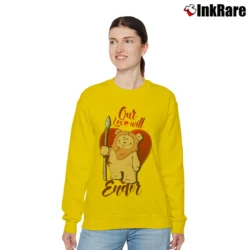 Women’s Star Wars Ewok Love Will Endor Valentine's Day Relaxed Sweatshirt in yellow | Soft, Laid-Back Vibe