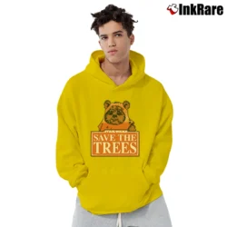 Men’s Star Wars Ewok Save The Trees Girly Pullover Hoodie in yellow | Cozy, Durable, Modern Fit