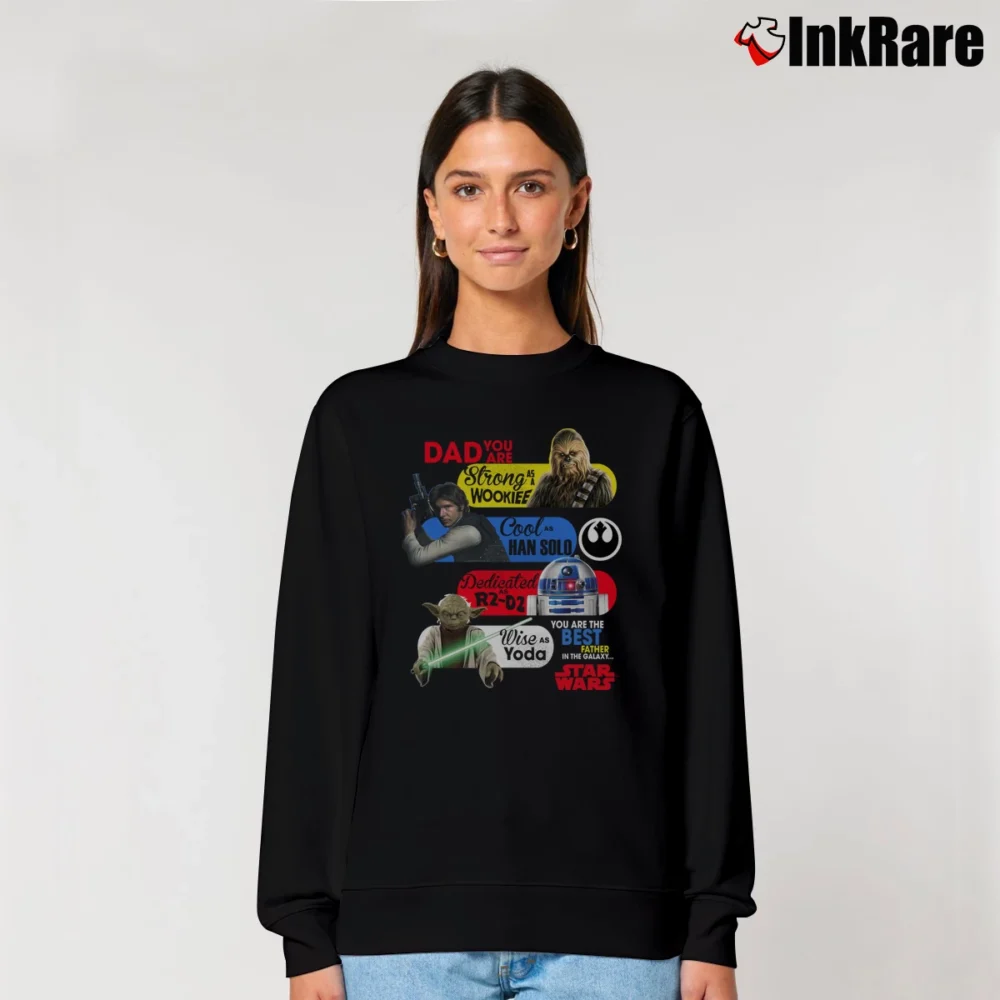 Women’s Star Wars Father's Day 1980s Style Relaxed Sweatshirt in black | Soft, Laid-Back Vibe