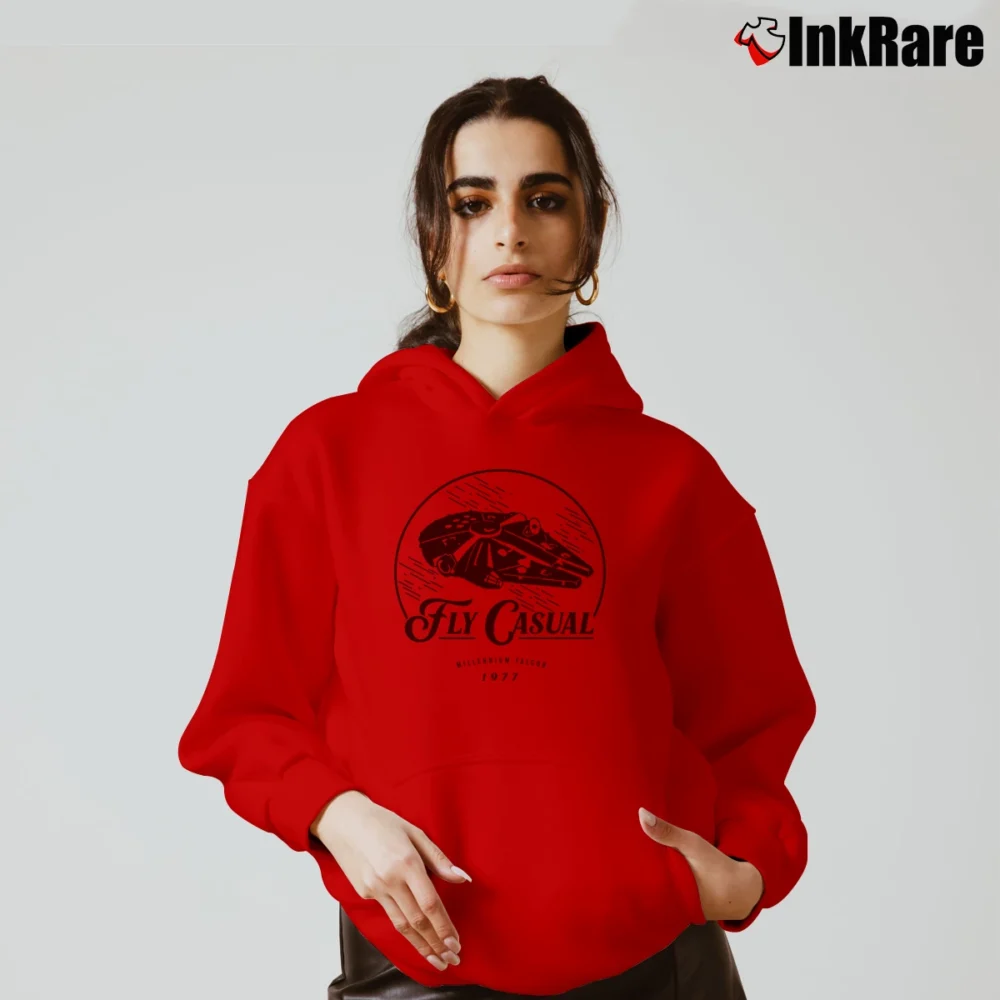 Women’s Star Wars Fly Casual Classic Quote Cozy Hoodie in red | Warm, Structured, Stylish