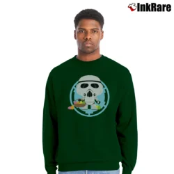Men’s Star Wars Galactic Empire Stormtrooper Kawaii Easter Crewneck Sweatshirt in forest green | Cozy Fabric, Clean Style