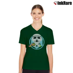 Women’s Star Wars Galactic Empire Stormtrooper Kawaii Easter V-Neck Tee in forest green | Chic Neckline, Soft Texture