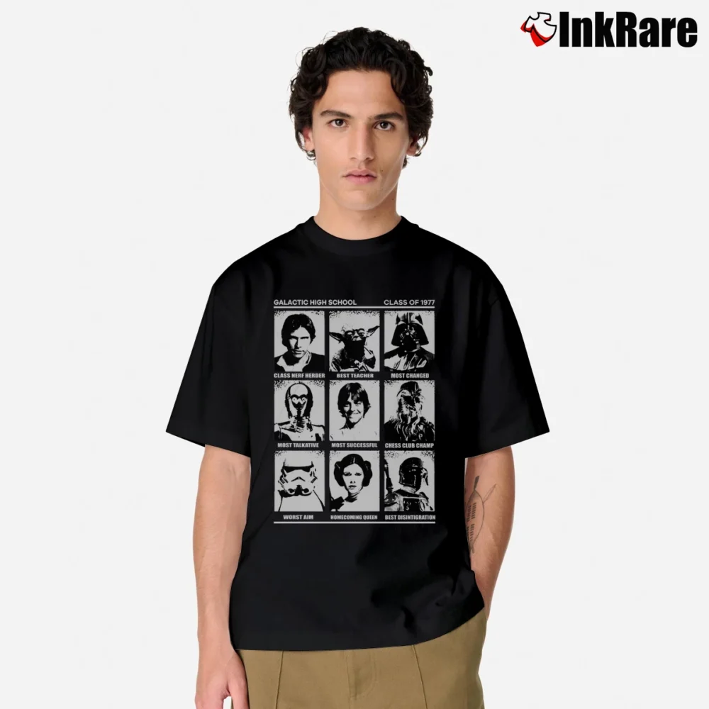 Men’s Star Wars Galactic High School 1977 Classic T-Shirt in black | Soft, Breathable Everyday Wear