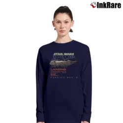 Women’s Star Wars Galaxy's Edge Theme Park Long-Sleeve Top in navy | Sleek, Versatile, All-Season