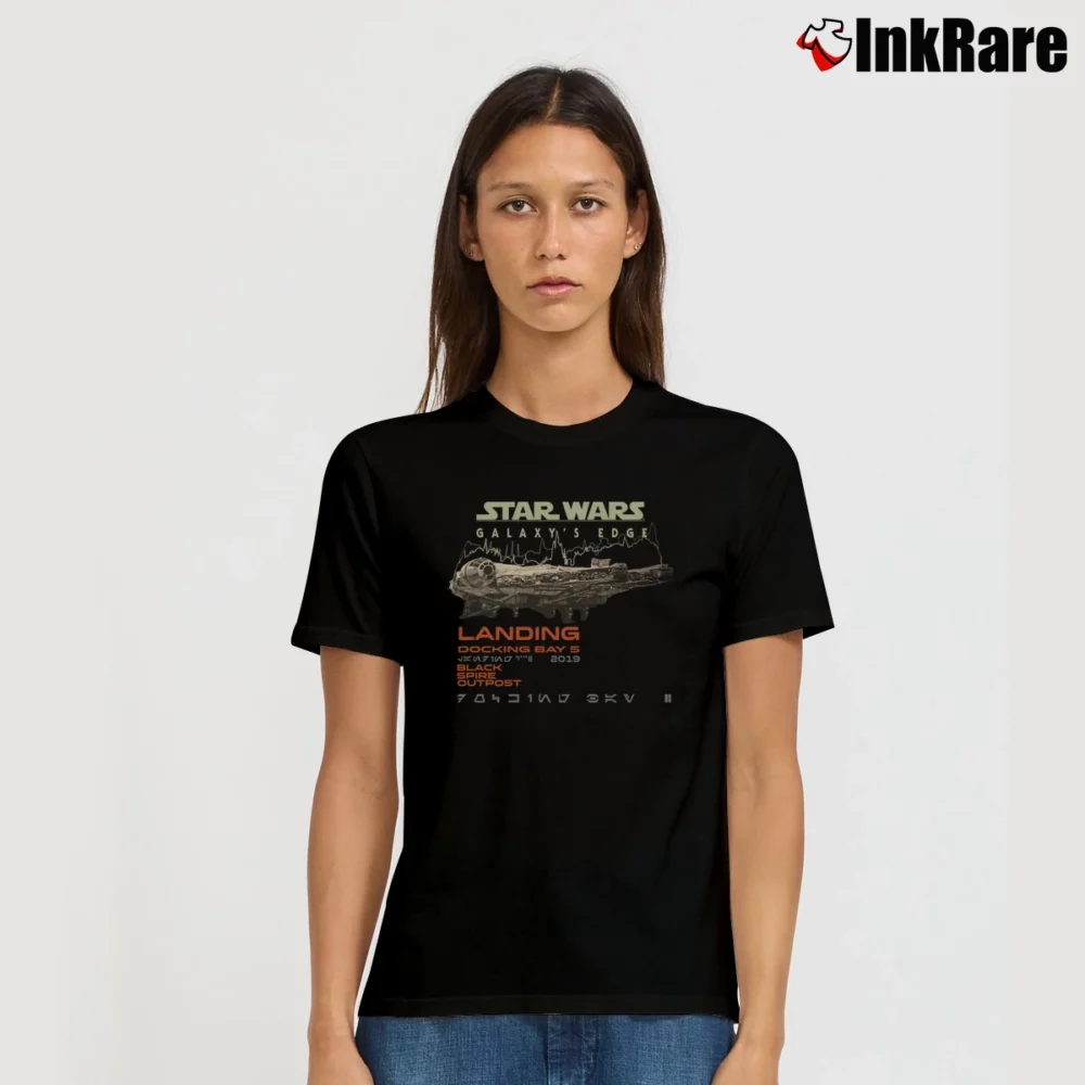 Women’s Star Wars Galaxy's Edge Theme Park Signature T-Shirt in black | Soft, Flattering Fit
