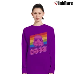 Women’s Star Wars Gay Empire LGBT Pride Rainbow Long-Sleeve Top in purple | Sleek, Versatile, All-Season