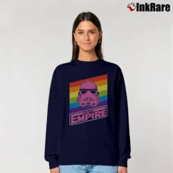 Women’s Star Wars Gay Empire LGBT Pride Rainbow Relaxed Sweatshirt in navy | Soft, Laid-Back Vibe