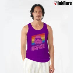 Men’s Star Wars Gay Empire LGBT Pride Rainbow Tank Top in purple | Breathable, Active-Friendly Design