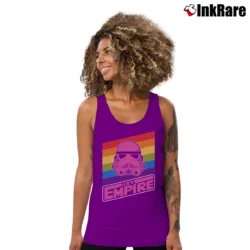 Women’s Star Wars Gay Empire LGBT Pride Rainbow Tank Top in purple | Lightweight, Movement-Friendly