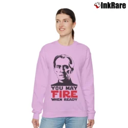 Women’s Star Wars Grand Moff Tarkin Fire When Ready Relaxed Sweatshirt in light pink | Soft, Laid-Back Vibe