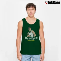 Men’s Star Wars Han Cholo Estar Guars Funny Parody Tank Top in forest green | Breathable, Active-Friendly Design