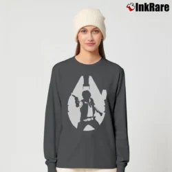 Women’s Star Wars Han Falcon Silhouette Graphic Long-Sleeve Top in charcoal | Sleek, Versatile, All-Season