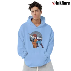Men’s Star Wars Han Solo Chewbacca Winnie The Pooh Mashup Pullover Hoodie in light blue | Cozy, Durable, Modern Fit