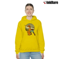 Women’s Star Wars Han Solo Chewbacca Winnie The Pooh Mashup Cozy Hoodie in yellow | Warm, Structured, Stylish