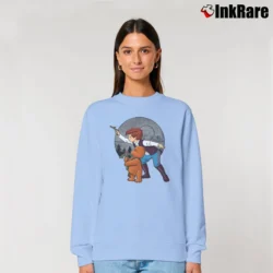 Women’s Star Wars Han Solo Chewbacca Winnie The Pooh Mashup Relaxed Sweatshirt in light blue | Soft, Laid-Back Vibe